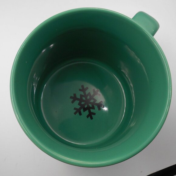 LARGE SNOPPY PEANUT CHRISTMAS SNOWFLAKES MUG COFFEE TEACUP MERRY & BRIGHT - Picture 5 of 9